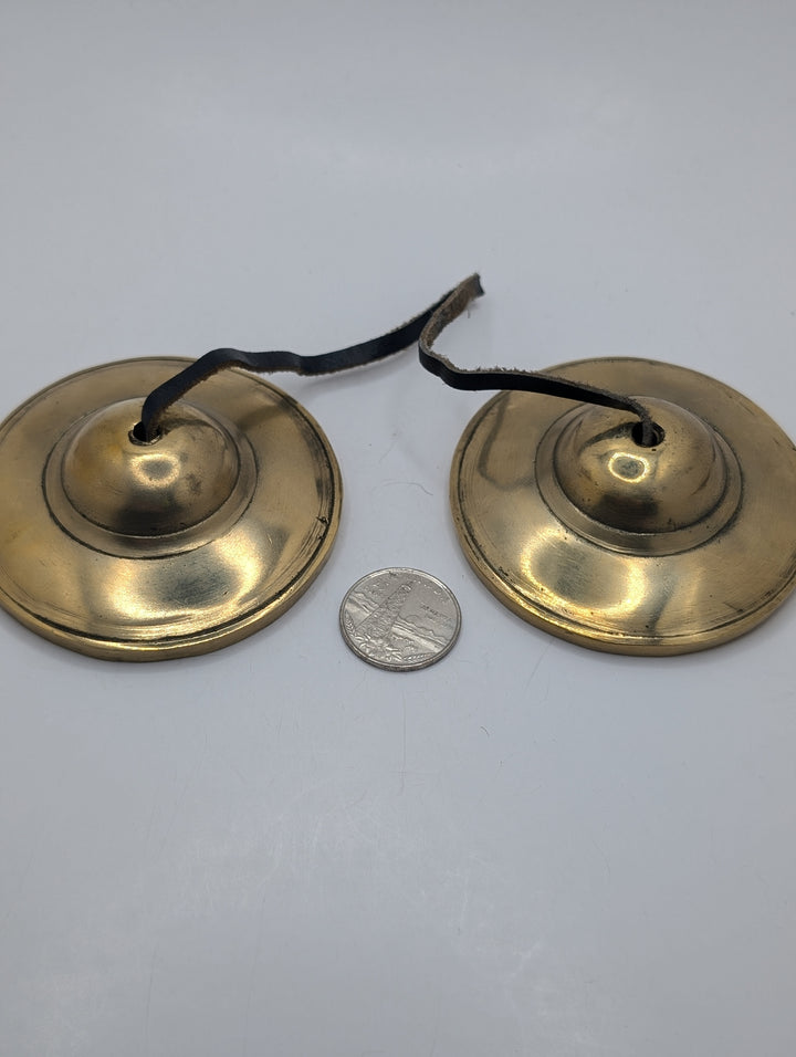 Medium Golden Tibetan Hand Tingsha Cymbals