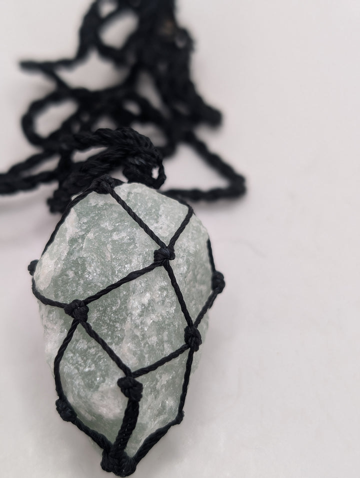 Green Aventurine Rough Stone Necklace