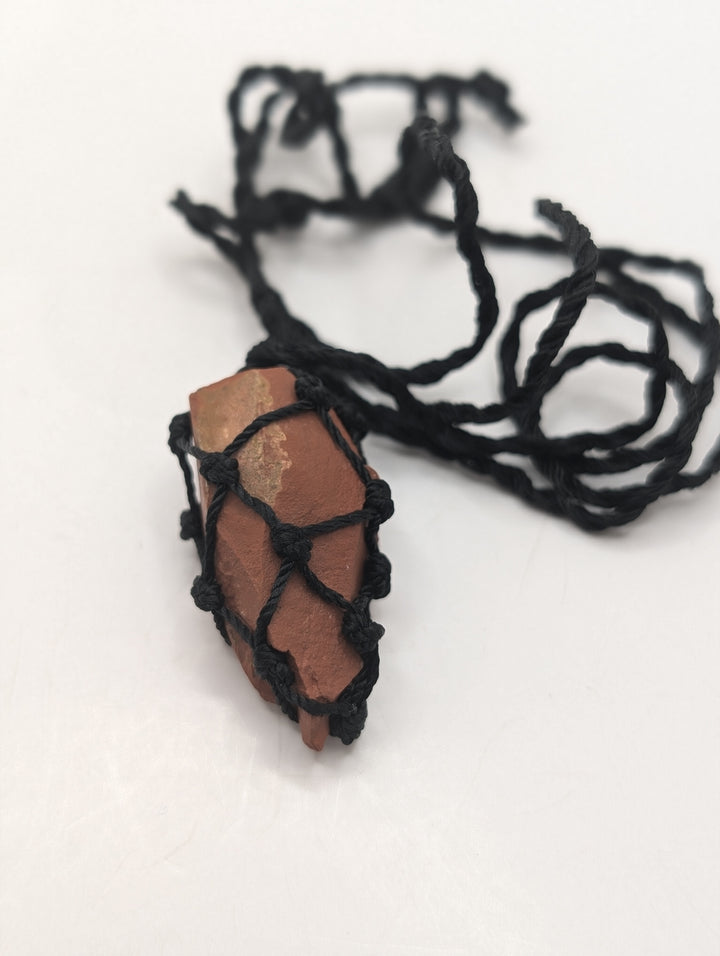 Red Jasper Rough Stone Necklace