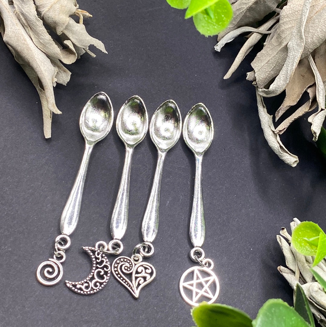 Little Witchy Charm Spoons Silver