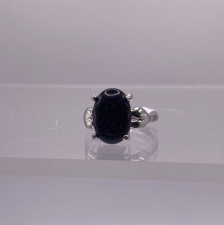 Blue Goldstone Gemstone Ring