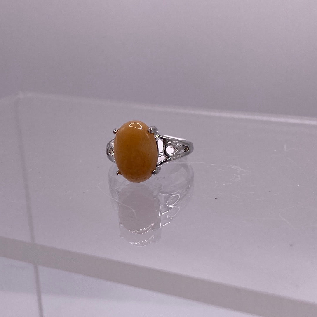 Tangerine Quartz Gemstone Ring