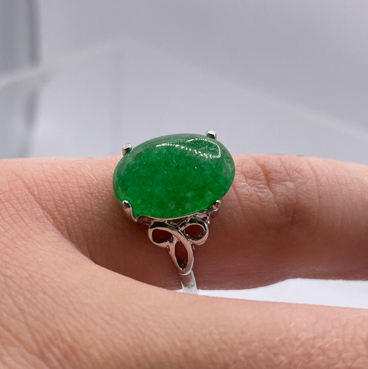 Dyed Green Gemstone Ring