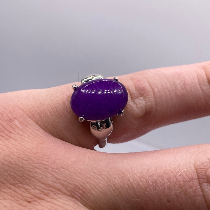 Purple Dyed Gemstone Ring