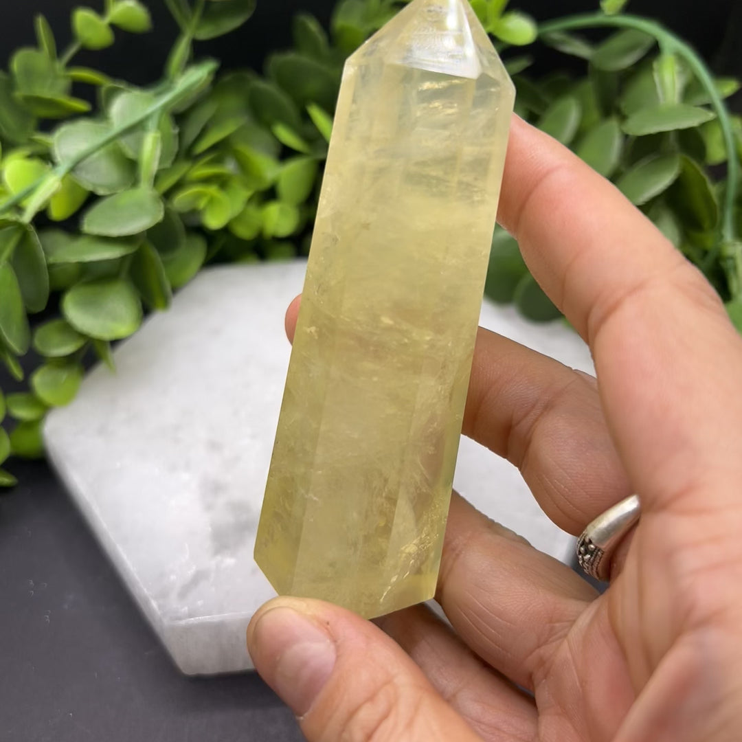 Lemon Quartz Polished Point (#1)