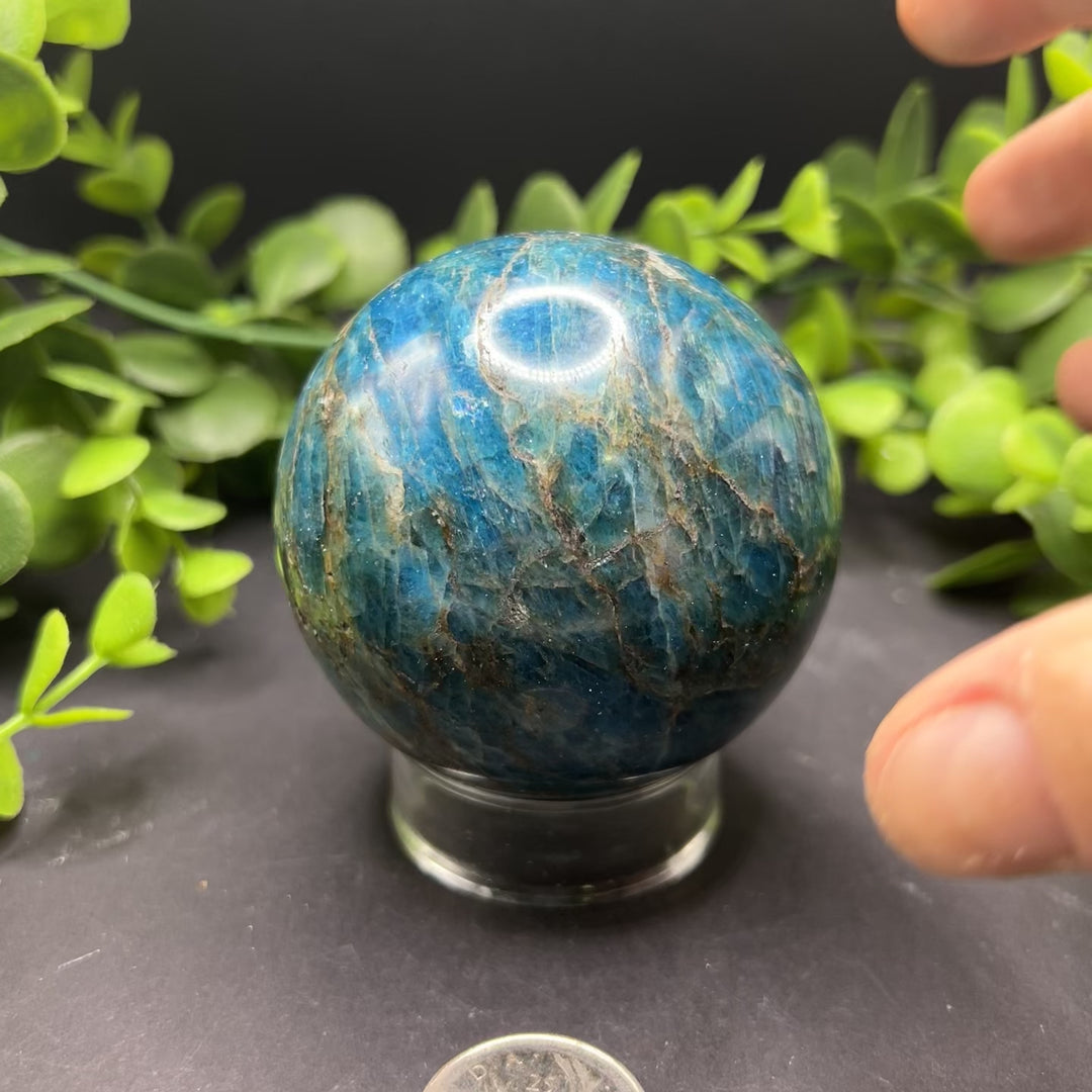 Blue Apatite Sphere