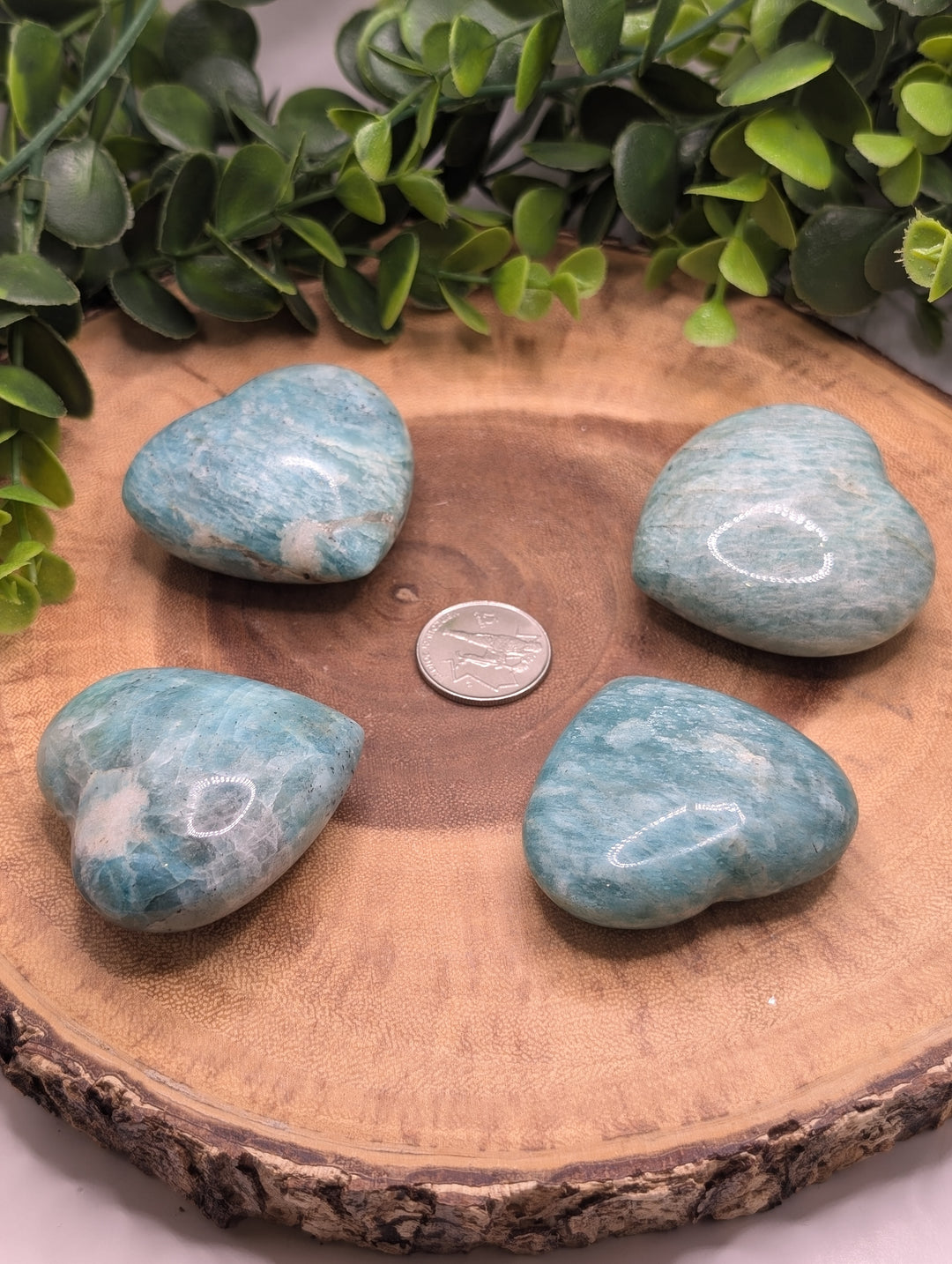 Amazonite Hearts