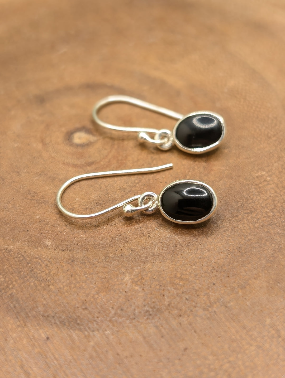 Black Onyx Sterling Silver Dangle Earrings