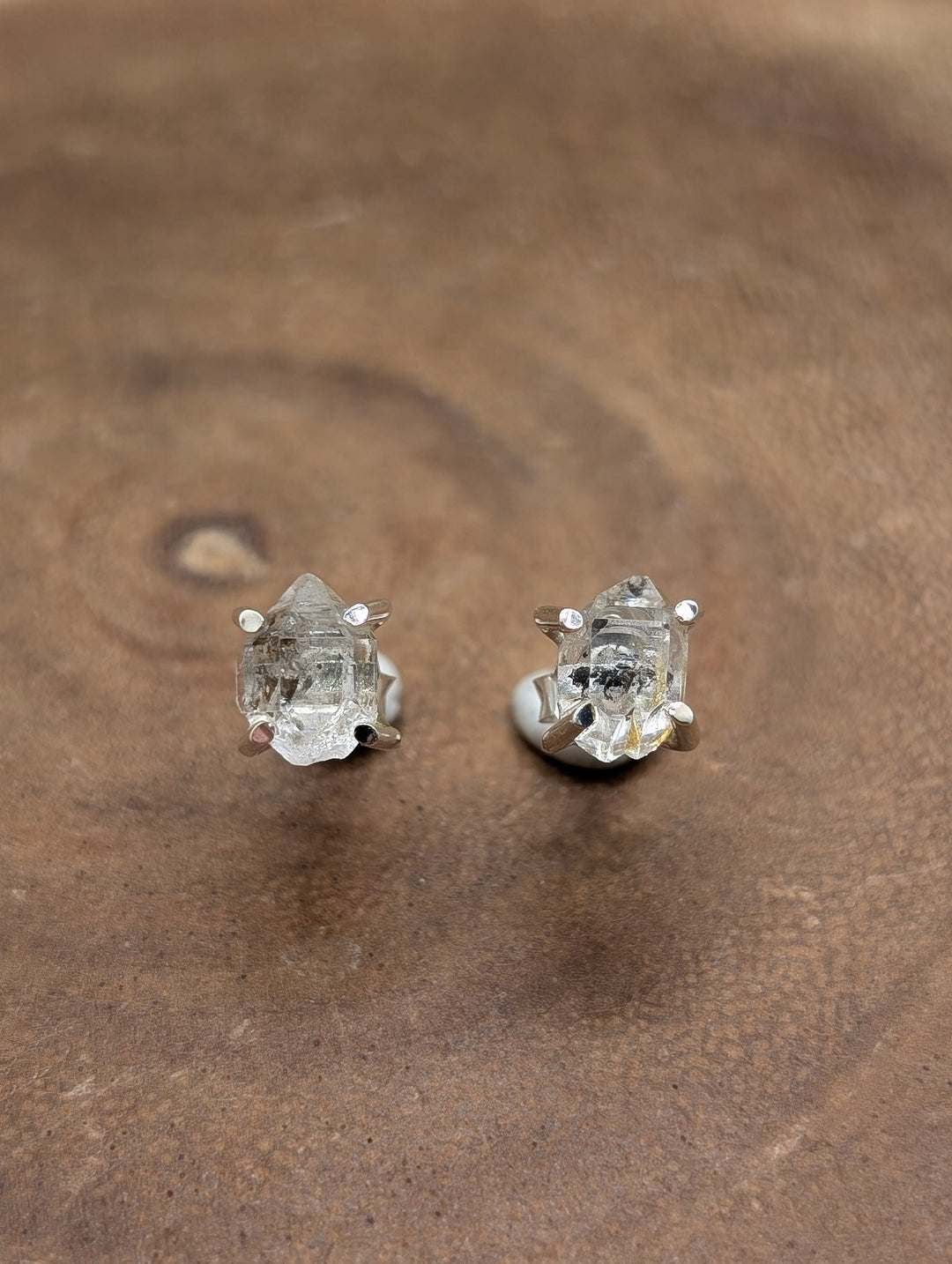 Herkimer Diamond Sterling Silver Stud Earrings