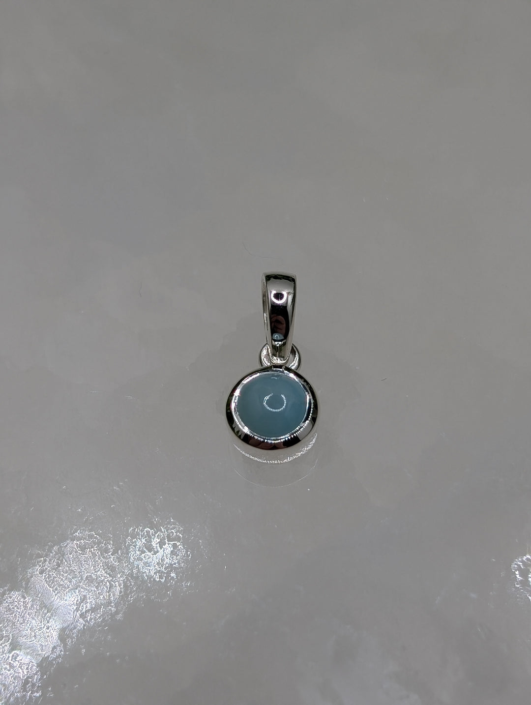 Larimar Simple Sterling Silver Pendant