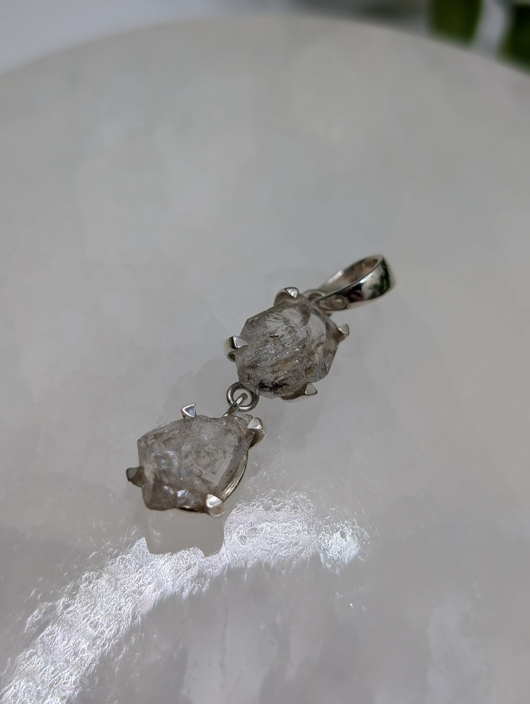 Petroleum Herkimer Diamond Sterling Silver Pendant