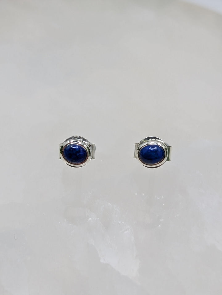 Lapis Lazuli Sterling Silver Stud Earrings