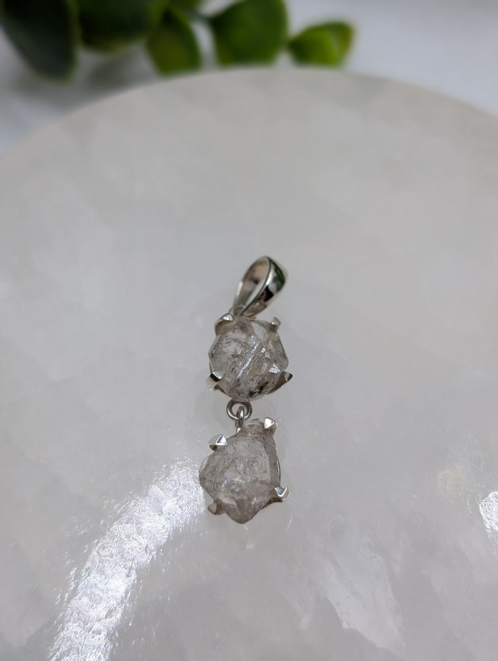 Petroleum Herkimer Diamond Sterling Silver Pendant