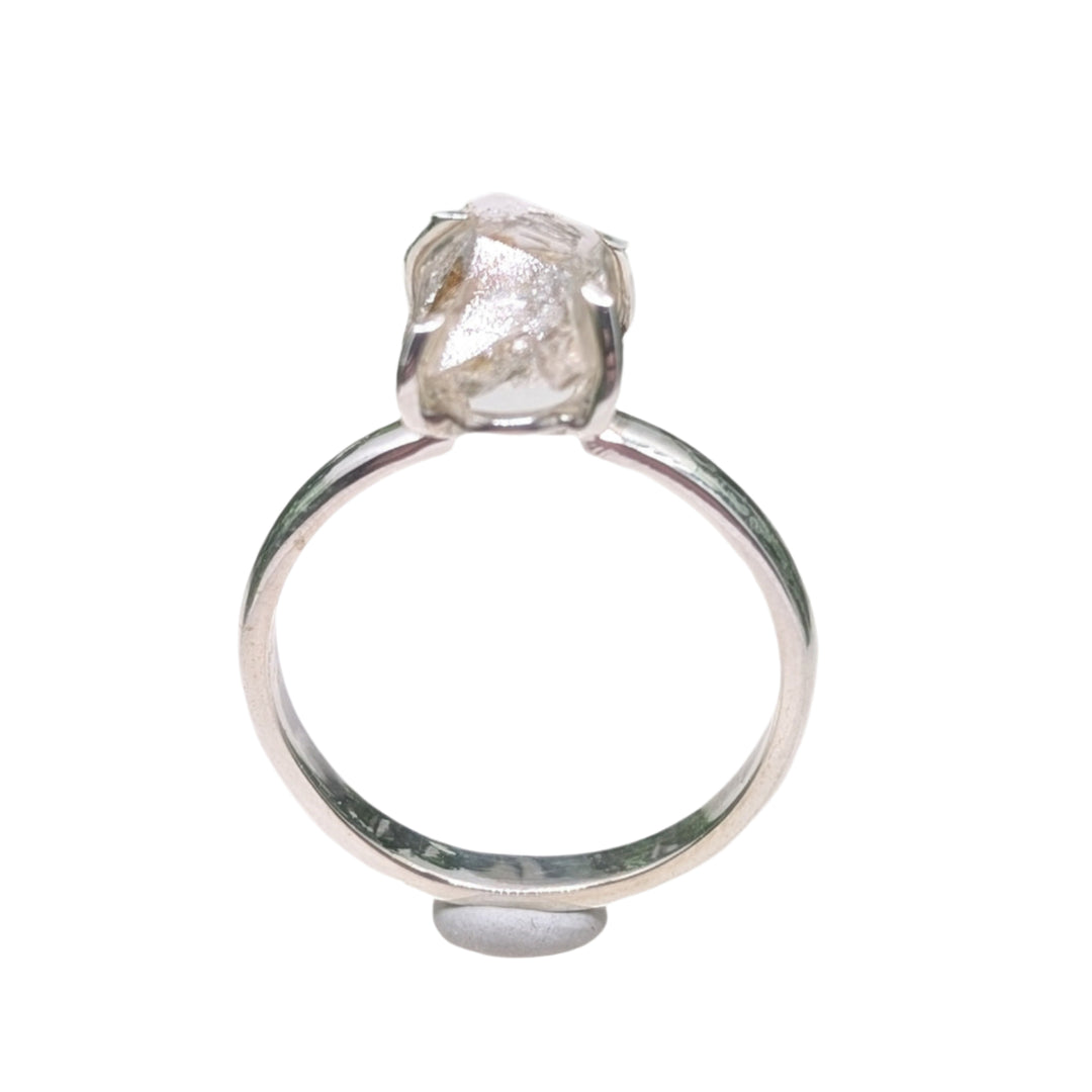 Petroleum Herkimer Diamond Ring Size 8