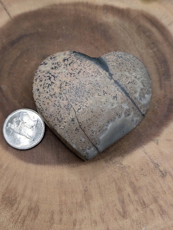 Dendritic Jasper Heart