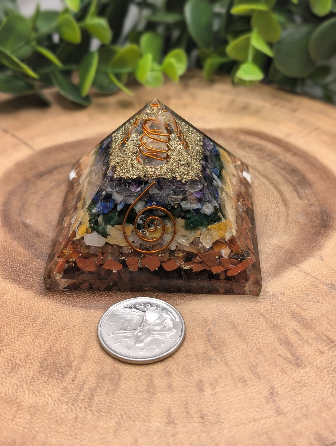7 Chakra Orgonite Pyramid