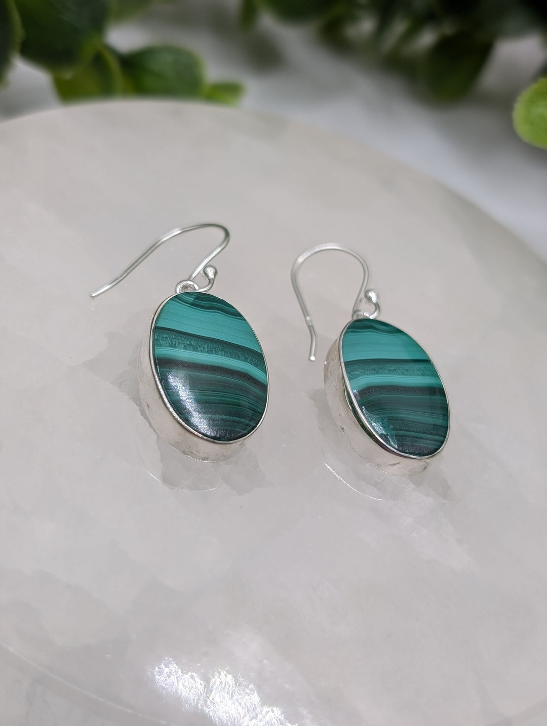 Malachite Sterling Silver Earrings