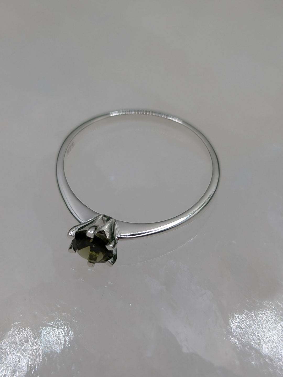 Sterling Silver Moldavite Ring