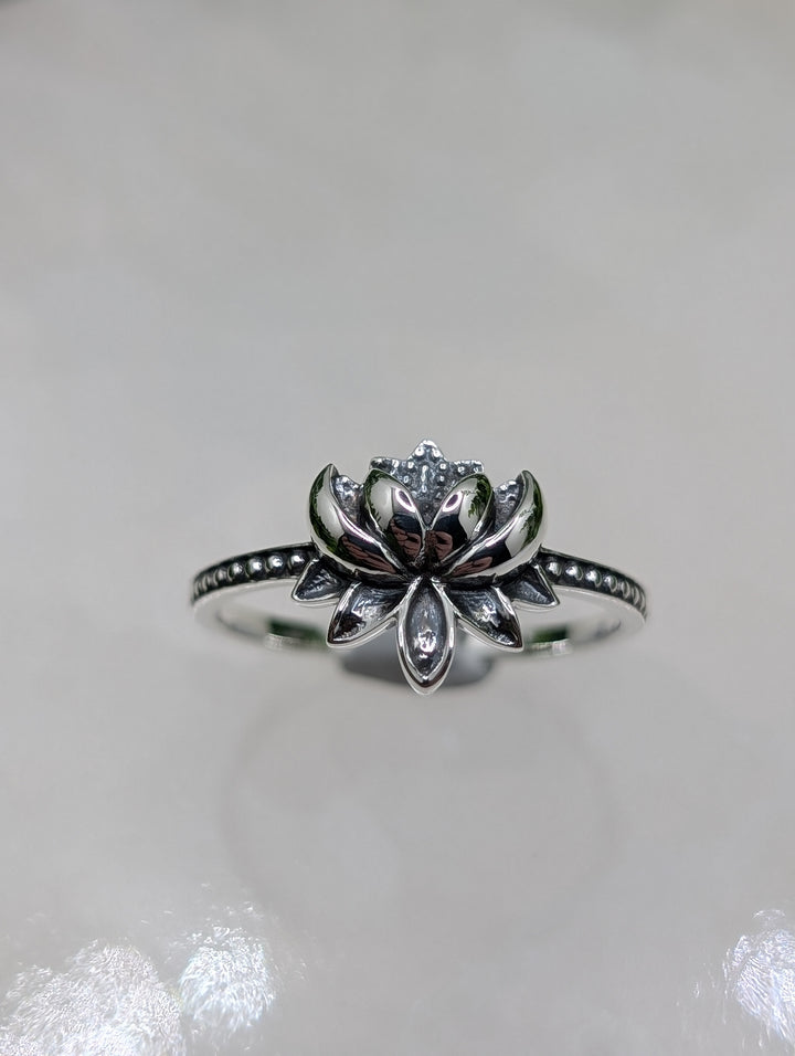 Sterling Silver Lotus Ring