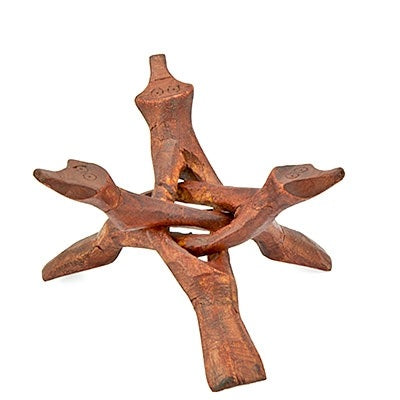 4" Wooden Tripod Stand, Perfect for Abalone Shells, Crystals & Bowls