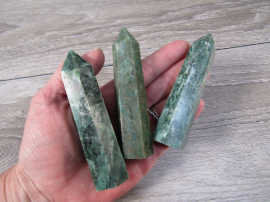 Green Lepidolite Stone 4-5” Obelisk