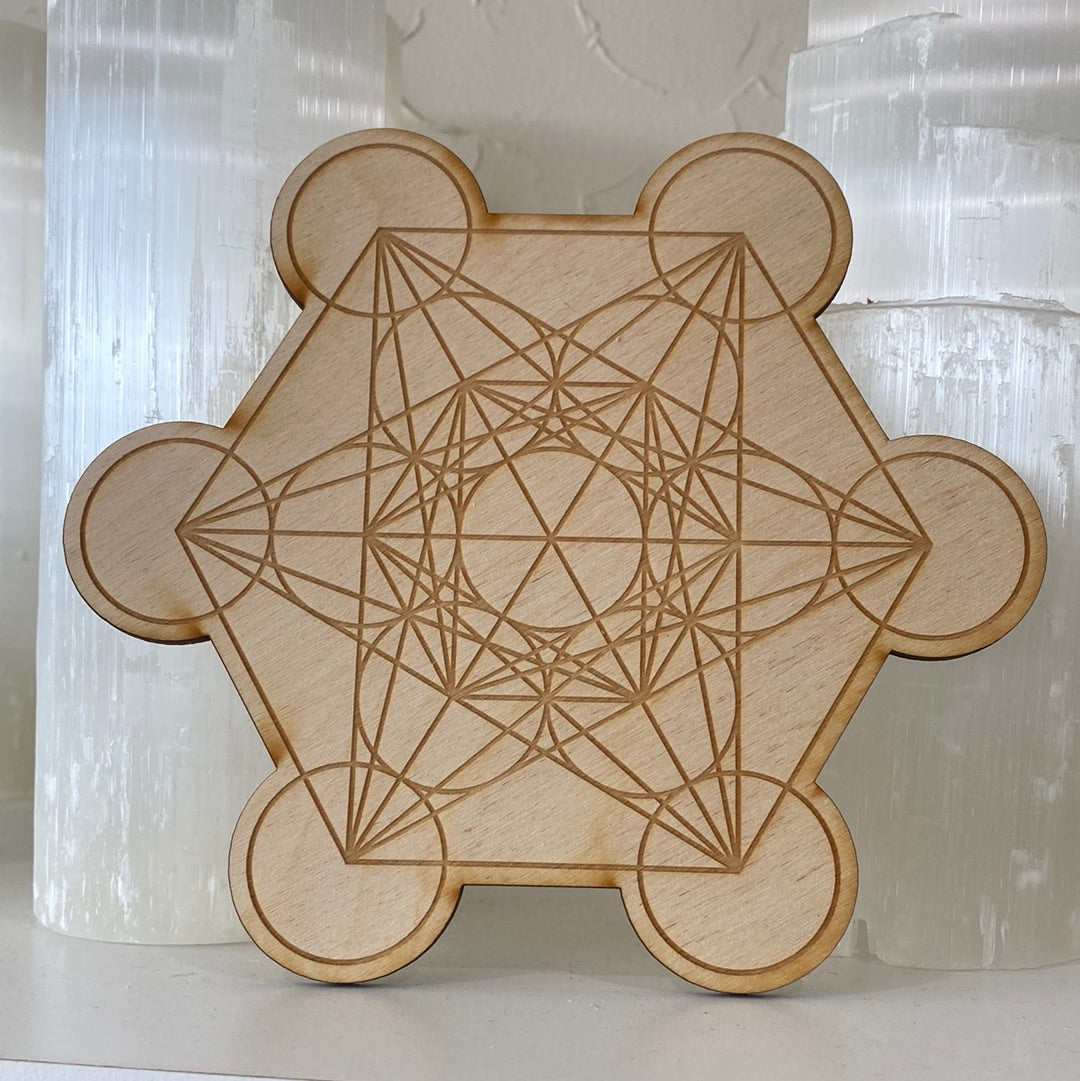 Metatrons Cube 2 Crystal Grid 8”