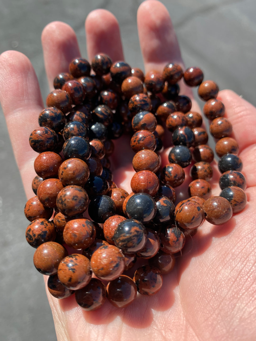 Mahogany Obsidian 8mm Bracelet Moonbeam Healing Inc