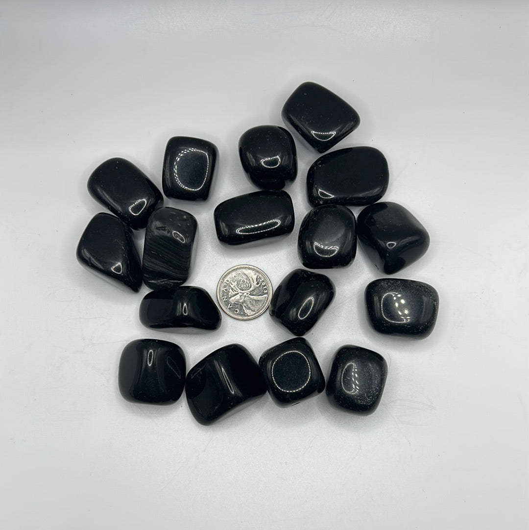Black Obsidian Tumbled Healing Stones