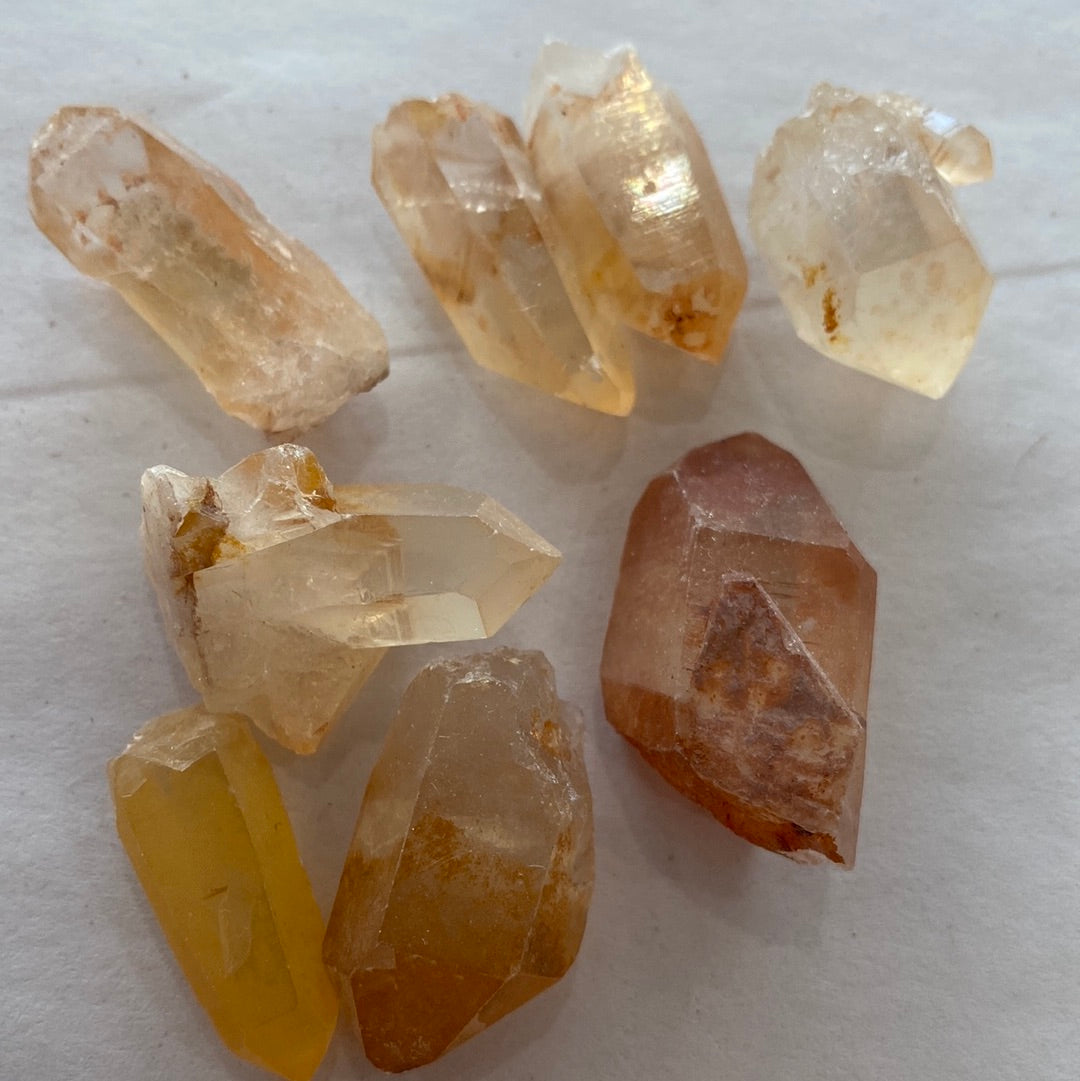 Tangerine Quartz rough Points