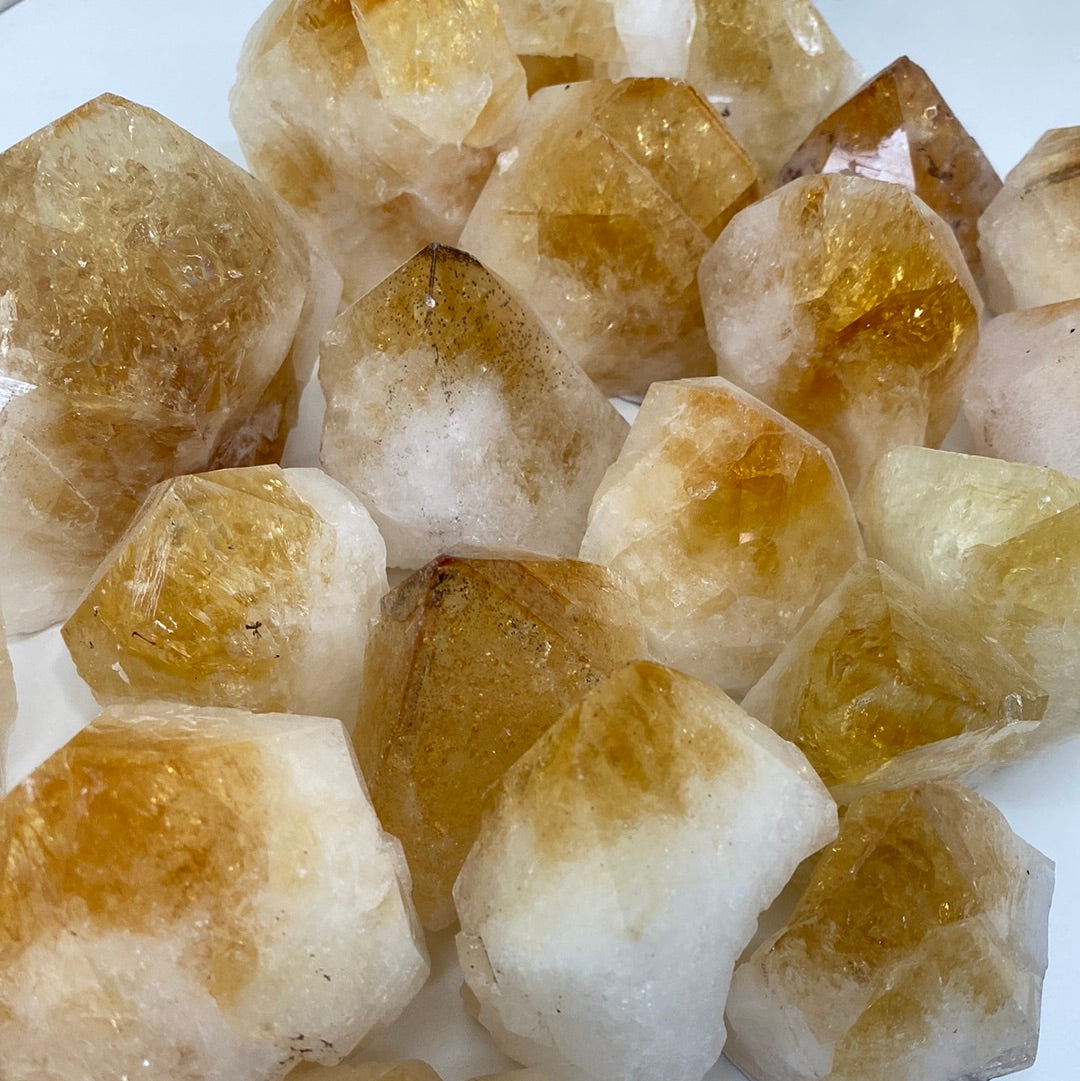 Citrine Cut Base Top Polished Points