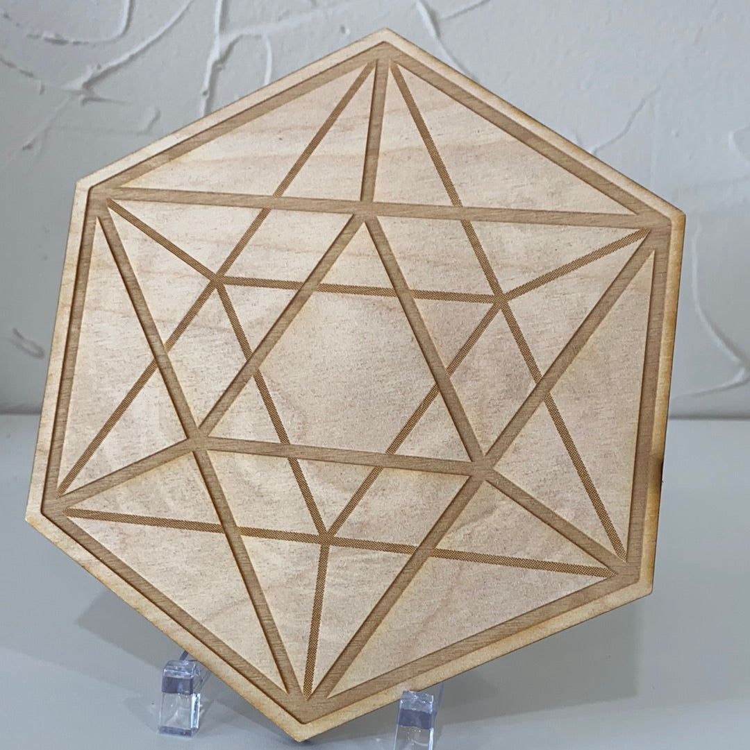 Icosahedron Crystal Grid 6”