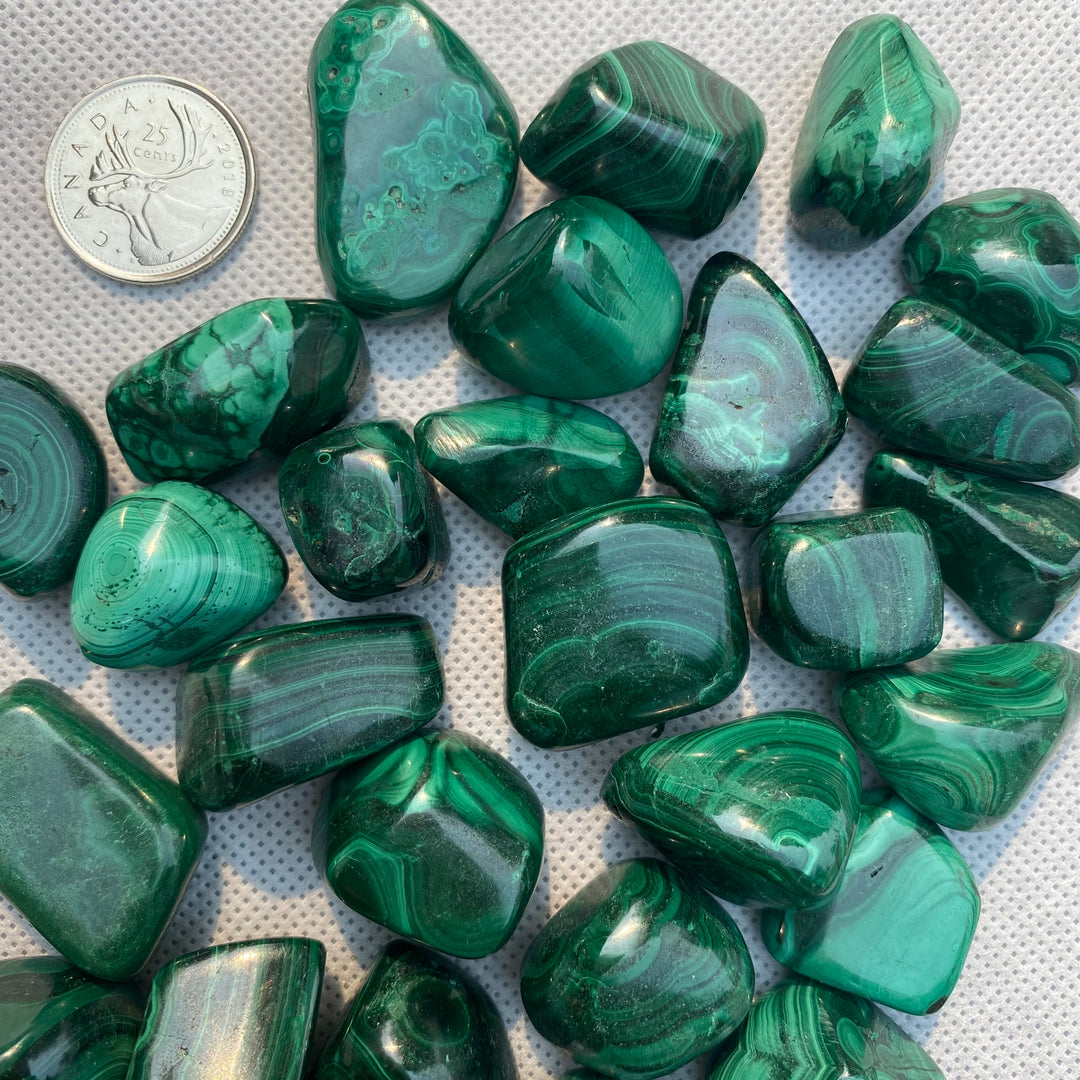 Malachite Tumbled Stones