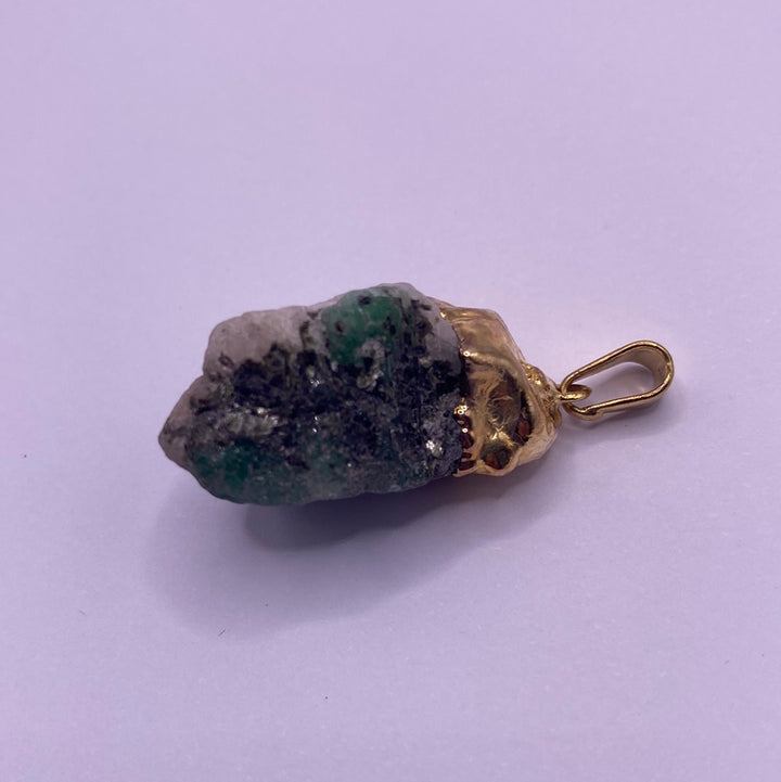 Emerald Gold Plated Pendant