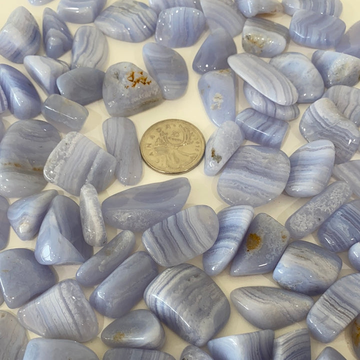 Blue Lace Agate Tumbled Healing Stone
