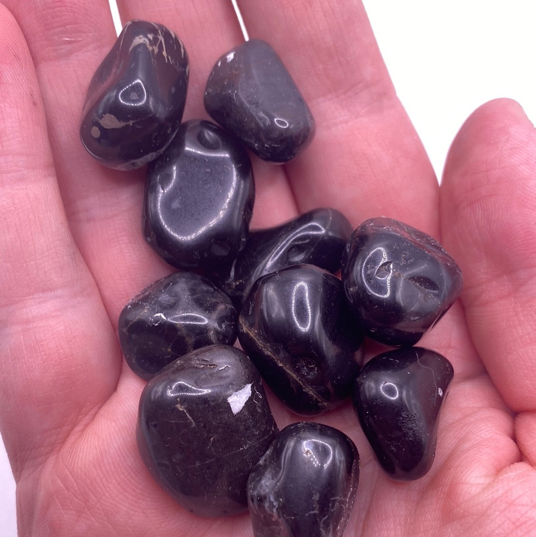 Black Onyx Tumbled Stone (S-M)