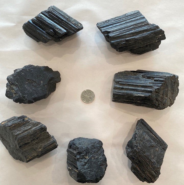 Black Tourmaline Rough Cut