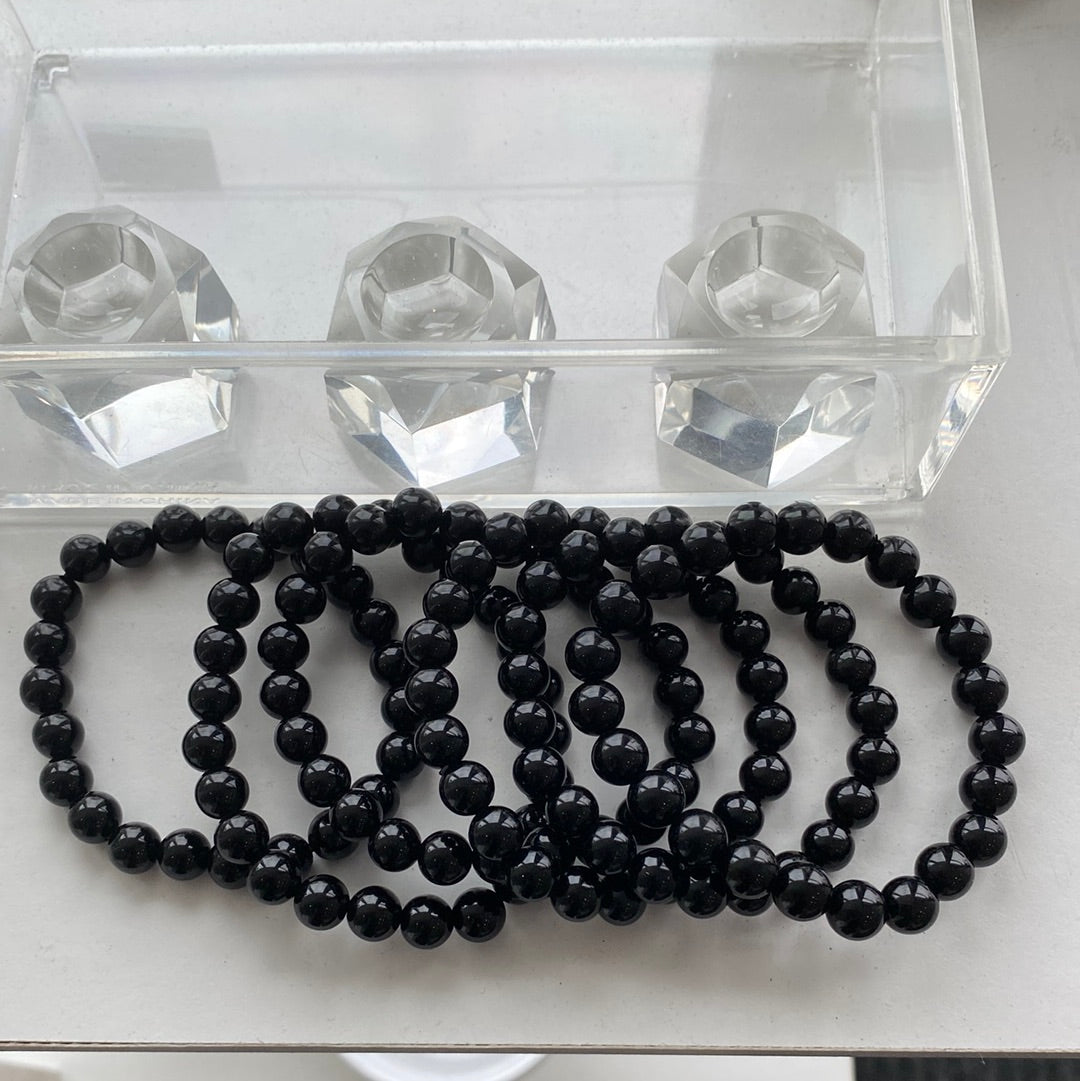 8mm Black Obsidian Bracelets