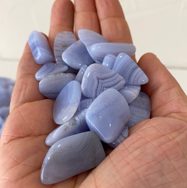 Blue Lace Agate Tumbled Healing Stone