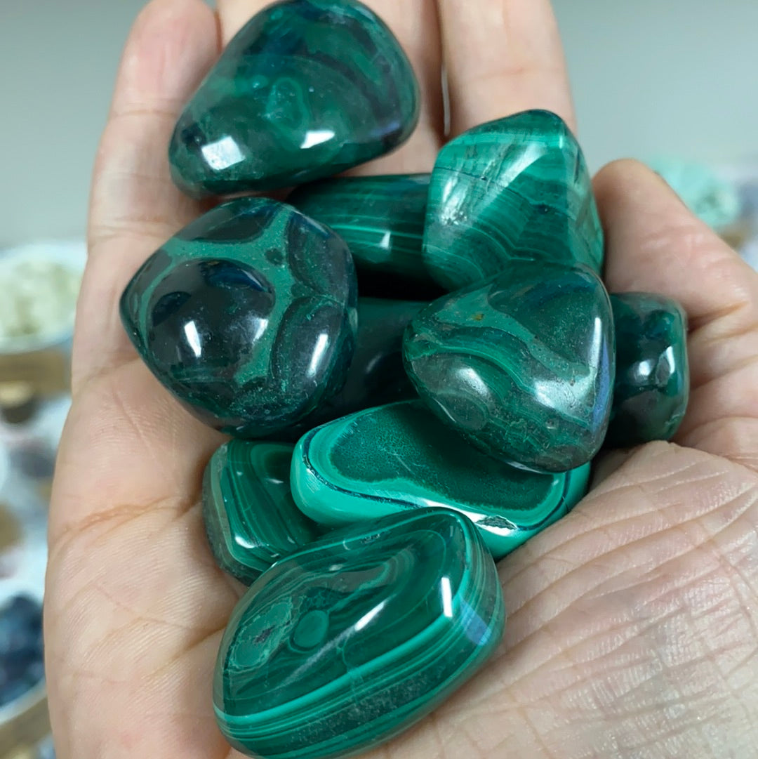 Malachite Tumbled Stones