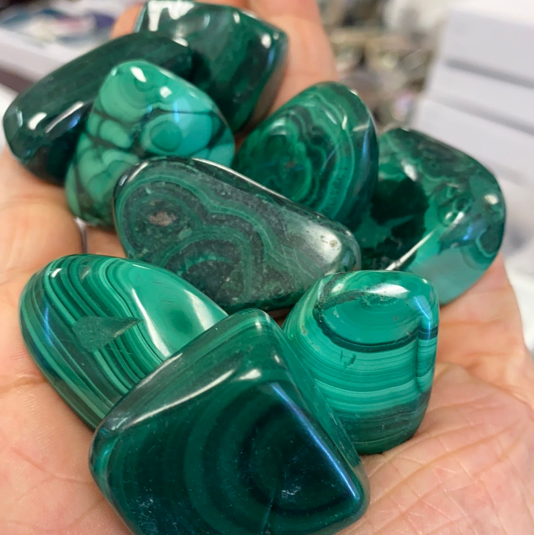 Malachite Tumbled Stones