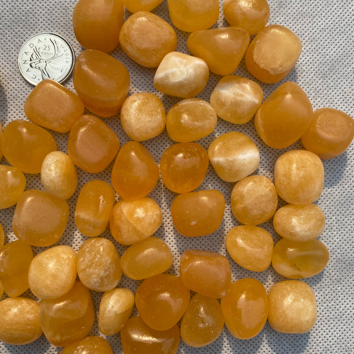 Orange Calcite Tumbled Stones