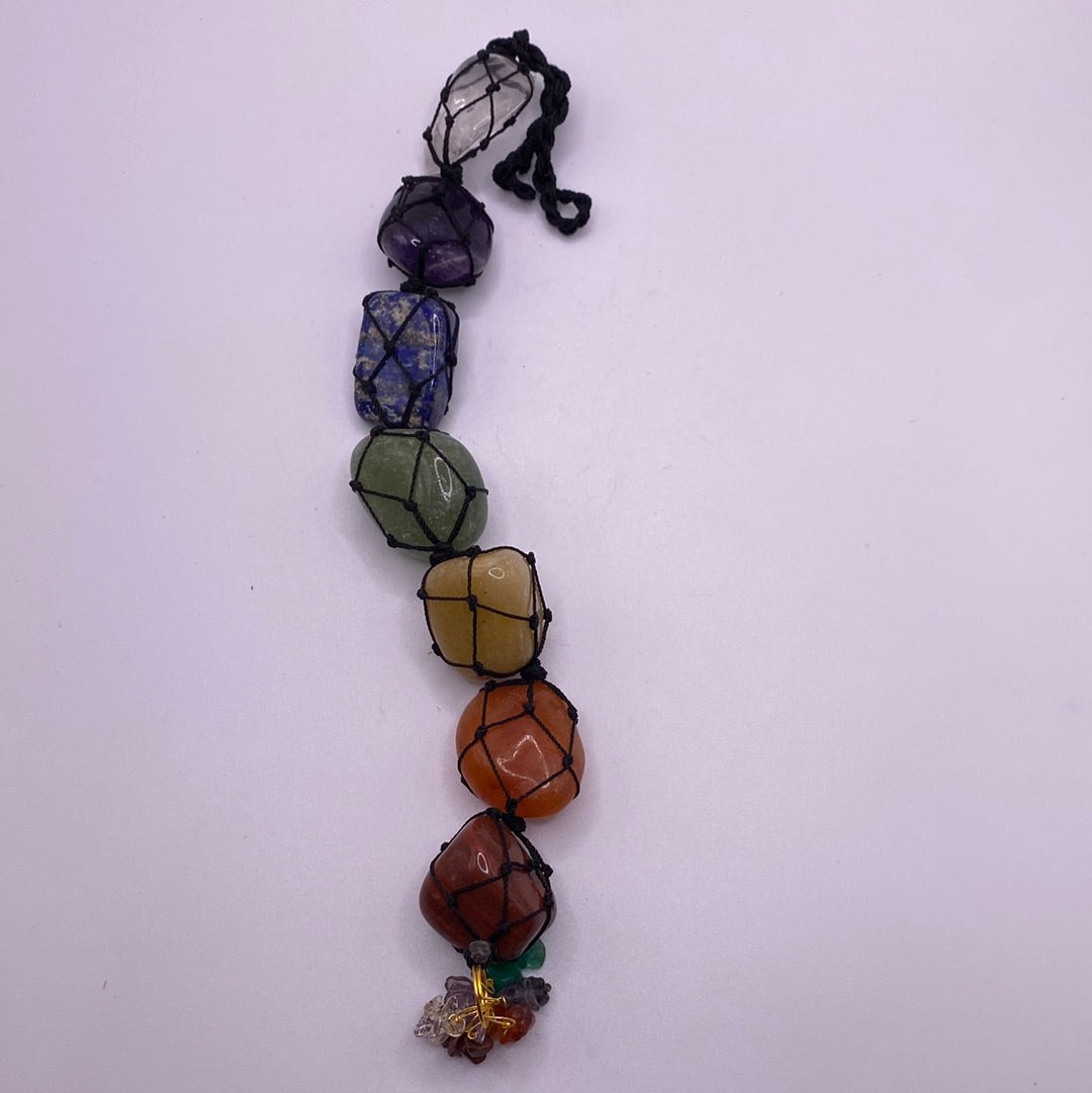 Hanging Tumbled Stones - 7 Chakra