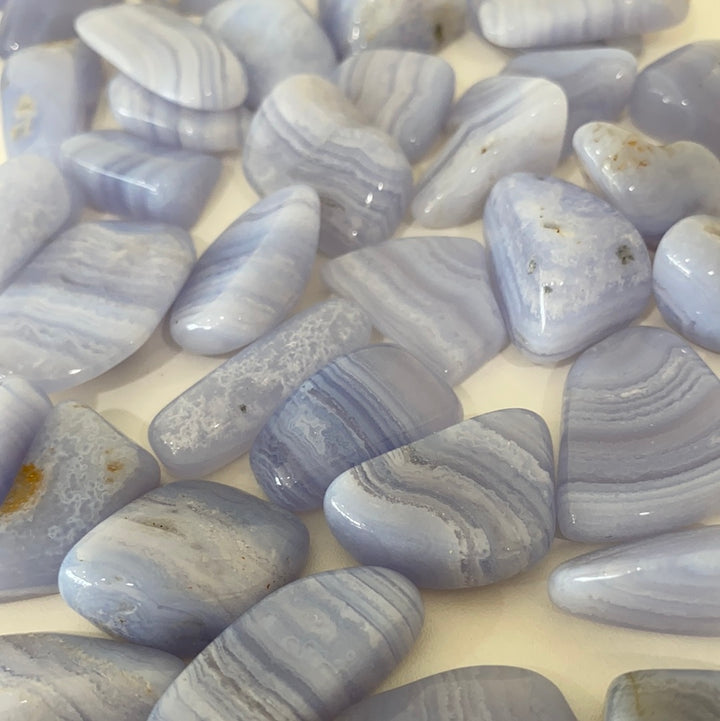 Blue Lace Agate Tumbled Healing Stone