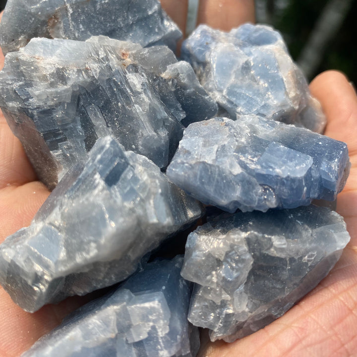 Blue Calcite Natural Rough Cut