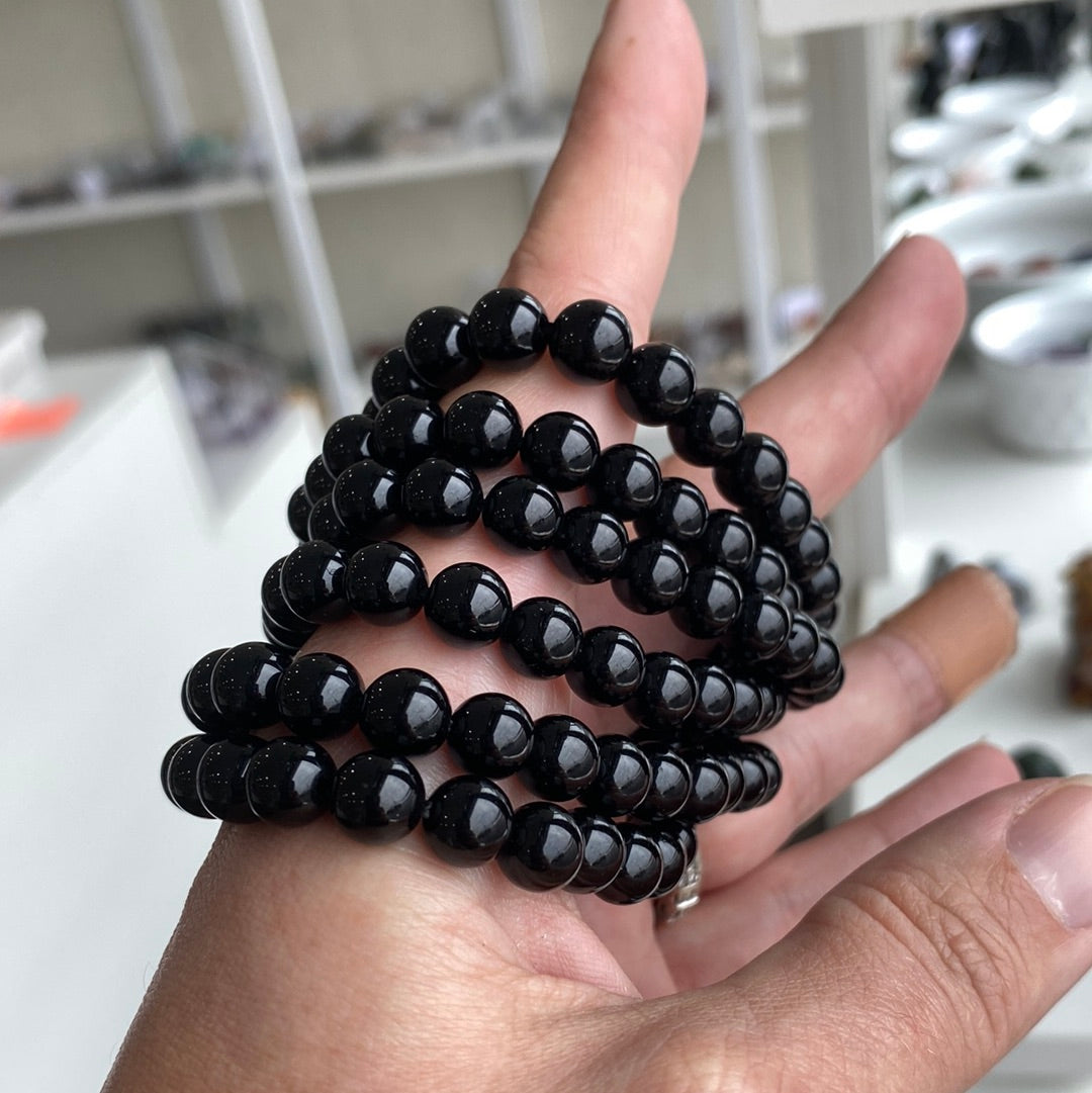 8mm Black Obsidian Bracelets
