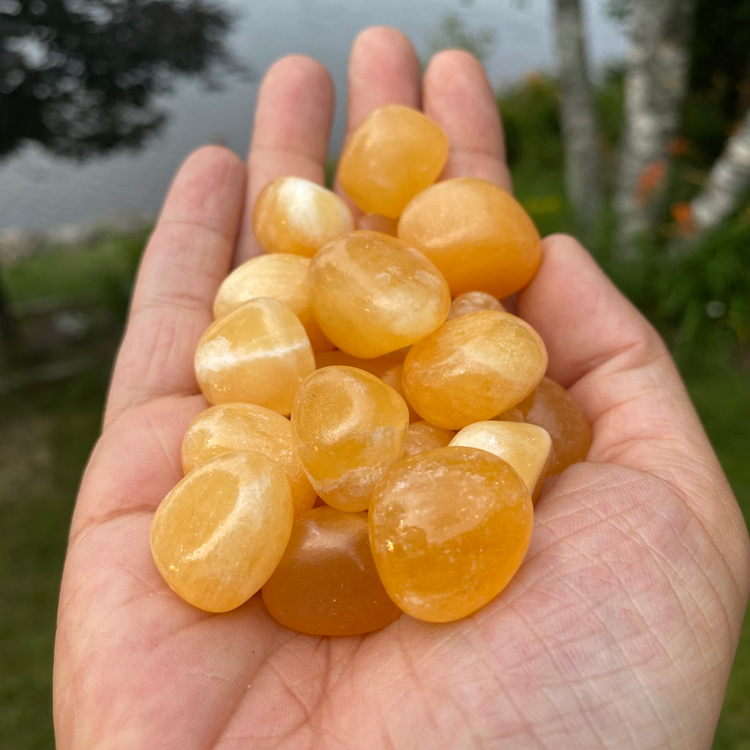 Orange Calcite Tumbled Stones