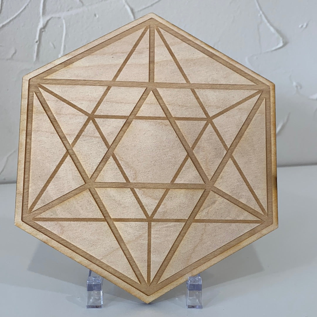 Icosahedron Crystal Grid 6”