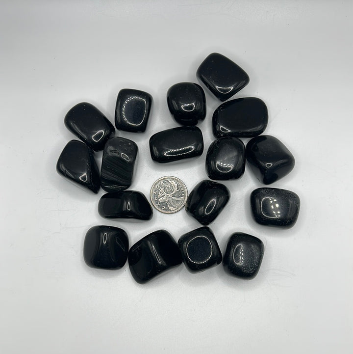 Black Obsidian Tumbled Healing Stones (lb)