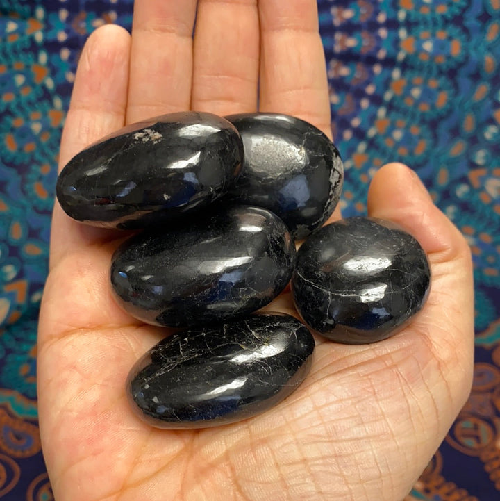 Black Tourmaline Palm Stone (5 Pack)