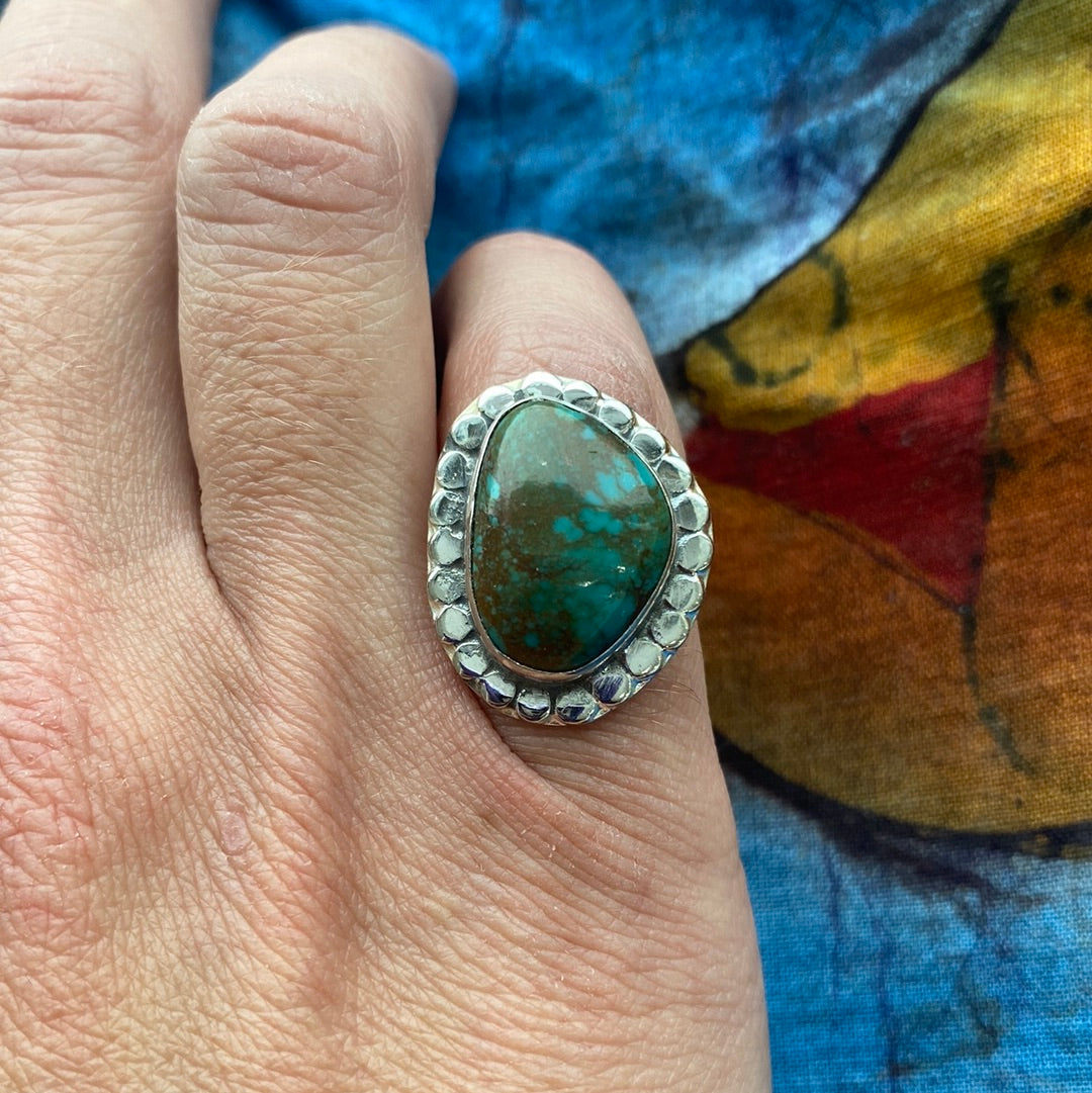 Chrysocolla Sterling Silver Ring Size 6